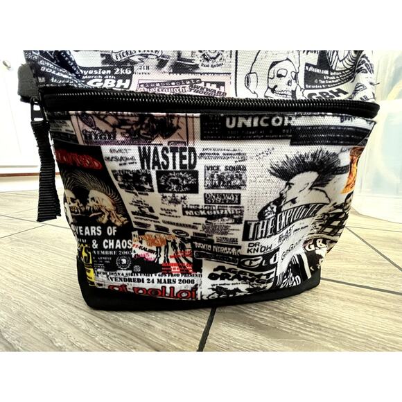 PUNK Rock Hardcore Black Backpack Bag GBH Music Black Flag - Picture 2 of 12